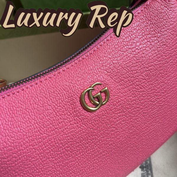 Replica Gucci Women GG Aphrodite Mini Shoulder Bag Double G Pink Soft Leather 8