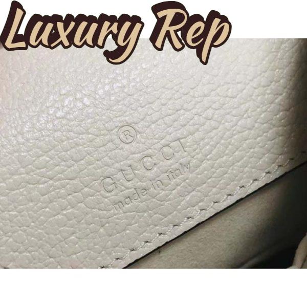 Replica Gucci Women GG Aphrodite Small Shoulder Bag White Soft Leather Double G 11