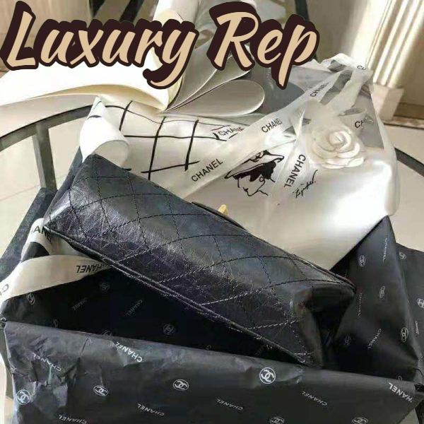 Replica Chanel Women 2.55 Handbag in Aged Calfskin Leather-Black 7