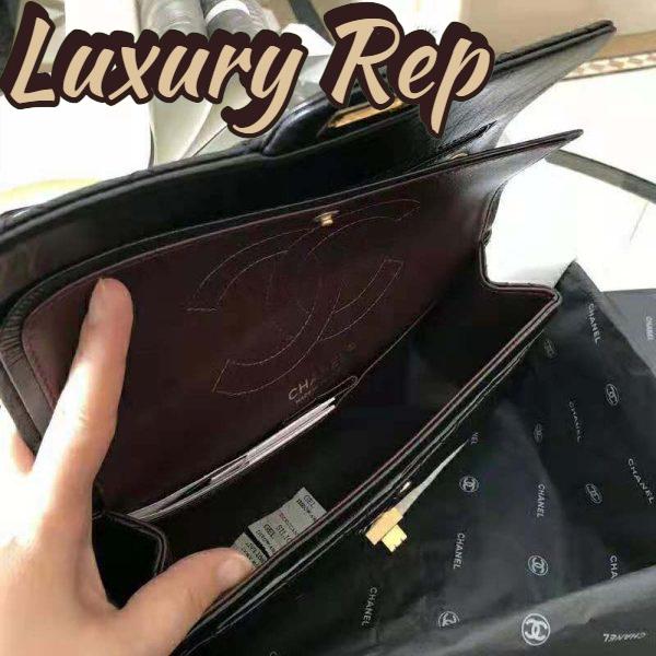 Replica Chanel Women 2.55 Handbag in Aged Calfskin Leather-Black 10
