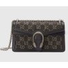 Replica Gucci Women Dionysus Small GG Shoulder Bag Black Ivory GG Denim Jacquard 15
