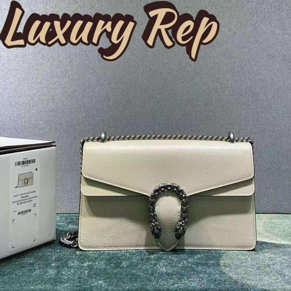 Replica Gucci Women Dionysus Small Shoulder Bag White Leather 3