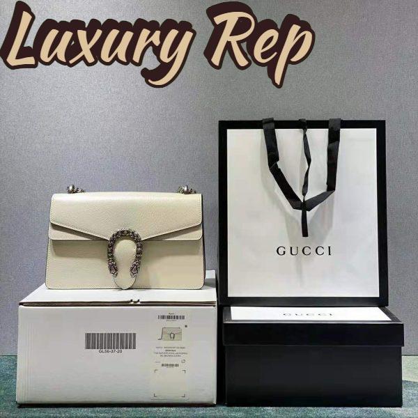 Replica Gucci Women Dionysus Small Shoulder Bag White Leather 4