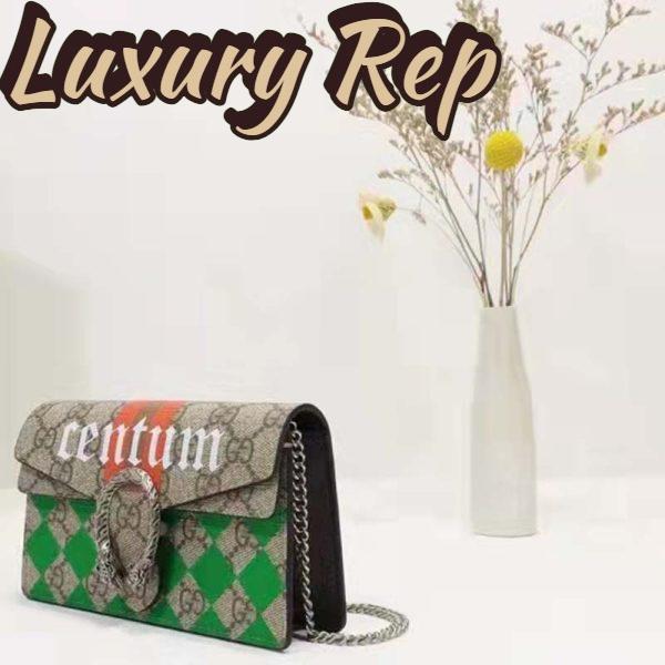 Replica Gucci Women Dionysus Super Mini Bag Beige GG Supreme Canvas Centum Print 4