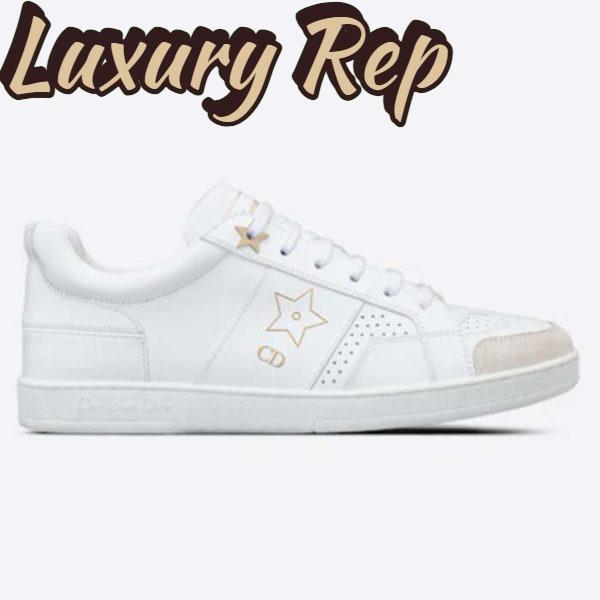 Replica Dior Unisex Shoes CD Dior Star Sneaker White Calfskin Suede