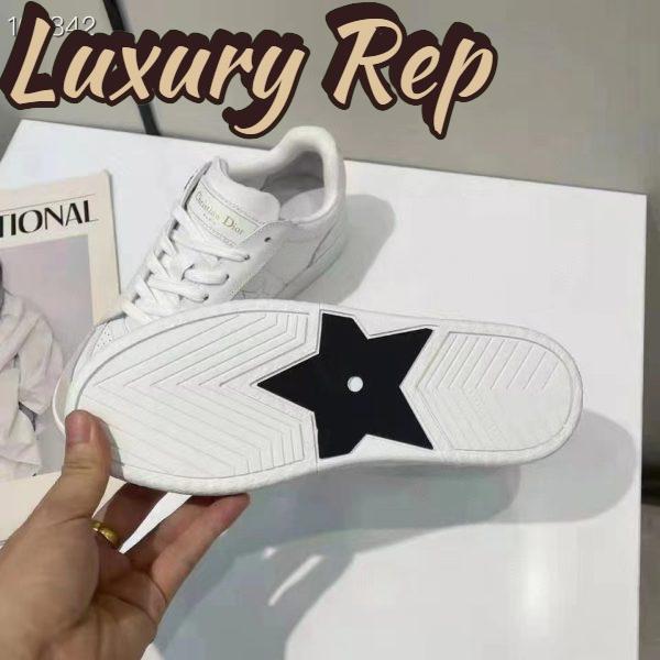 Replica Dior Unisex Shoes CD Dior Star Sneaker White Calfskin Suede 9