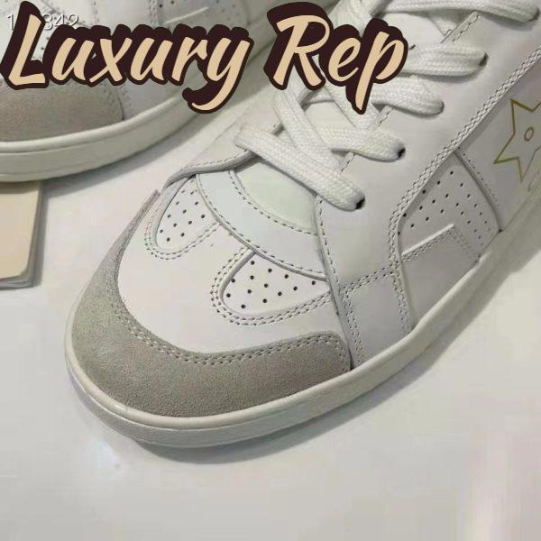 Replica Dior Unisex Shoes CD Dior Star Sneaker White Calfskin Suede 10