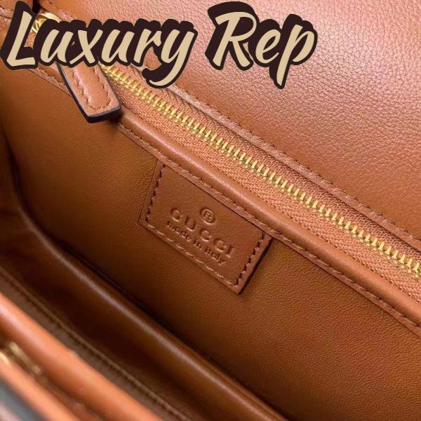 Replica Gucci Women GG Blondie Small Top Handle Bag Cuir Leather Round Interlocking G 11
