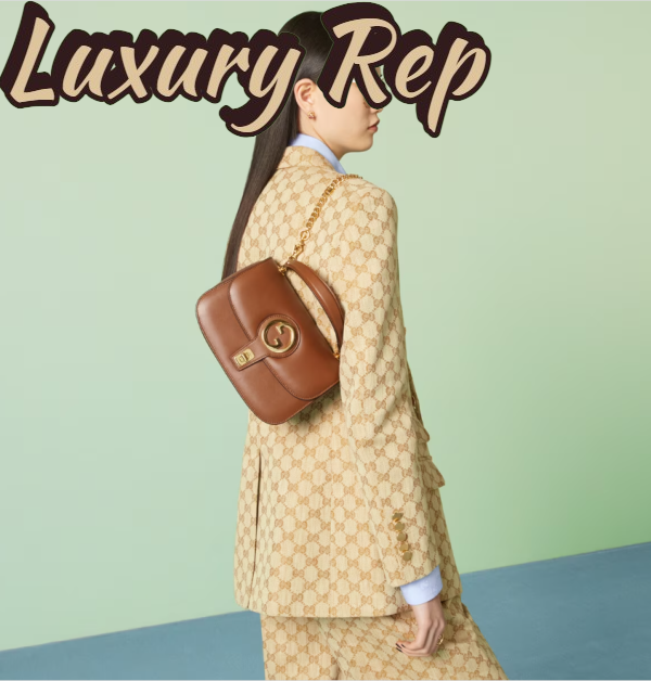 Replica Gucci Women GG Blondie Small Top Handle Bag Cuir Leather Round Interlocking G 12