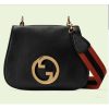Replica Gucci Women GG Blondie Medium Bag Brown Leather Round Interlocking G 14