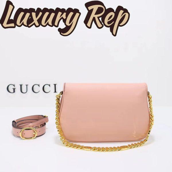 Replica Gucci Women GG Blondie Shoulder Bag Light Pink Leather Round Interlocking G 4