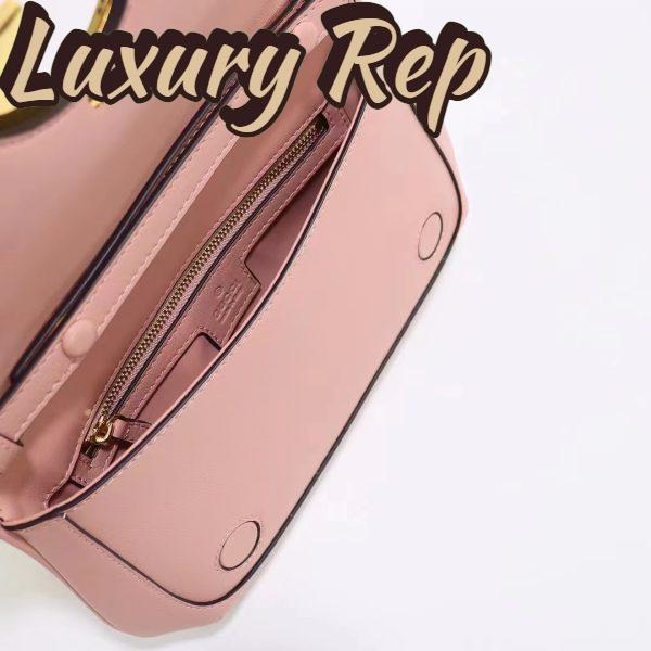 Replica Gucci Women GG Blondie Shoulder Bag Light Pink Leather Round Interlocking G 6