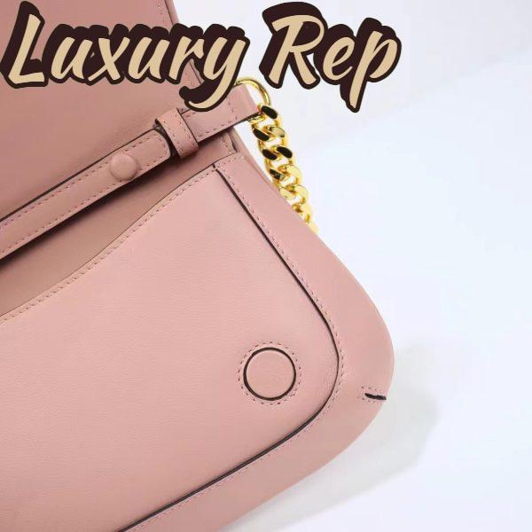 Replica Gucci Women GG Blondie Shoulder Bag Light Pink Leather Round Interlocking G 11