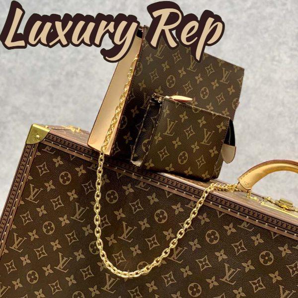 Replica Louis Vuitton LV Women Toiletry Pouch On Chain Monogram Coated Canvas Cowhide 5
