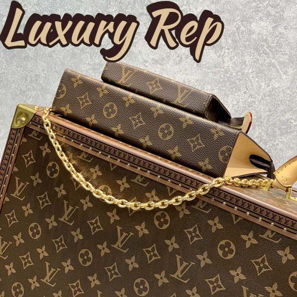 Replica Louis Vuitton LV Women Toiletry Pouch On Chain Monogram Coated Canvas Cowhide 7