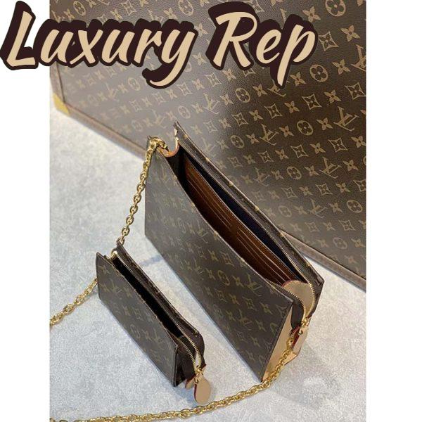Replica Louis Vuitton LV Women Toiletry Pouch On Chain Monogram Coated Canvas Cowhide 8