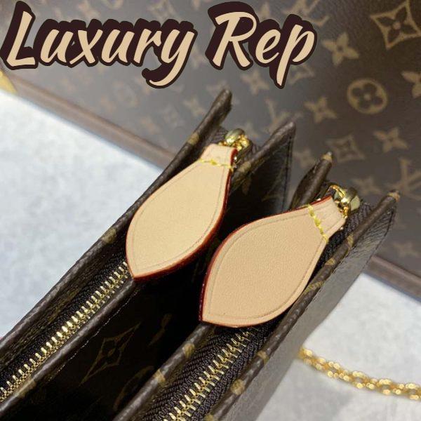 Replica Louis Vuitton LV Women Toiletry Pouch On Chain Monogram Coated Canvas Cowhide 10