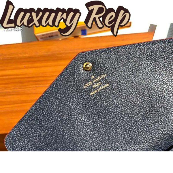 Replica Louis Vuitton LV Women Sarah Wallet Monogram Empreinte Leather-Navy 11