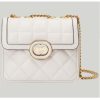 Replica Gucci Women GG Deco Mini Shoulder Bag Black White Quilted Leather Interlocking G 14