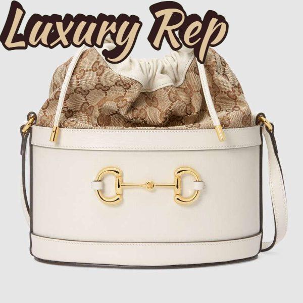 Replica Gucci Women GG Gucci Horsebit 1955 Bucket Bag