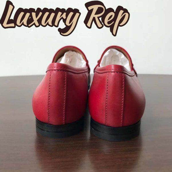 Replica Gucci Women Jordaan Leather Loafer Red 3