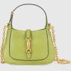 Replica Gucci Women GG Jackie 1961 Lizard Mini Bag Vintage Green Gold-Toned Hardware 17