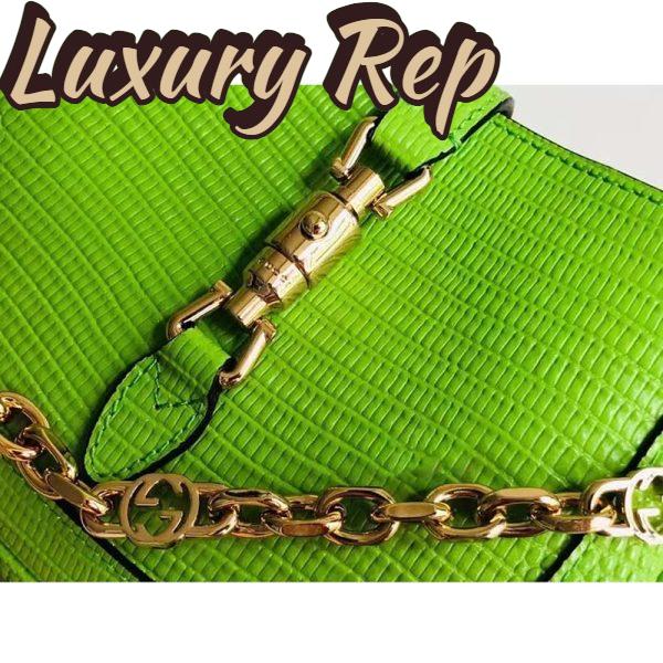 Replica Gucci Women GG Jackie 1961 Lizard Mini Bag Pastel Green Lizard 6