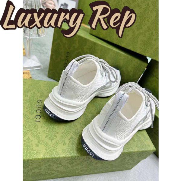 Replica Gucci Unisex GG Run Sneaker White Technical Knit Fabric Rubber Interlocking G 10