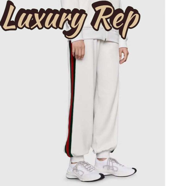 Replica Gucci Unisex GG Run Sneaker White Technical Knit Fabric Rubber Interlocking G 13
