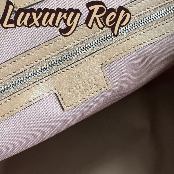 Replica Gucci Women GG Marmont Large Tote Bag Rose Beige Matelassé Chevron Leather 11