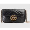 Replica Gucci Women GG Marmont Matelassé Leather Super Mini Bag White Double G 13