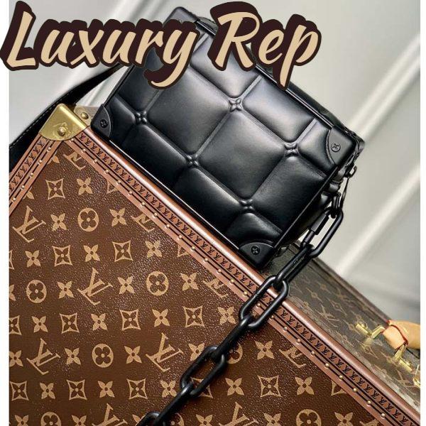 Replica Louis Vuitton LV Unisex Mini Soft Trunk Bag Black Puffy Damier Soft Calf 4