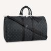 Replica Louis Vuitton LV Unisex Keepall Bandoulière 55 Travel Bag Coated Canvas Cowhide