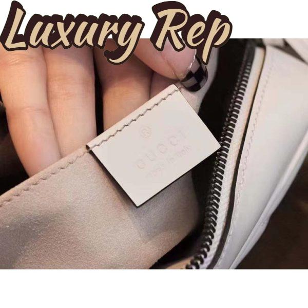 Replica Gucci Women GG Marmont Matelassé Mini Bag White Matelassé Chevron Leather Double G 16