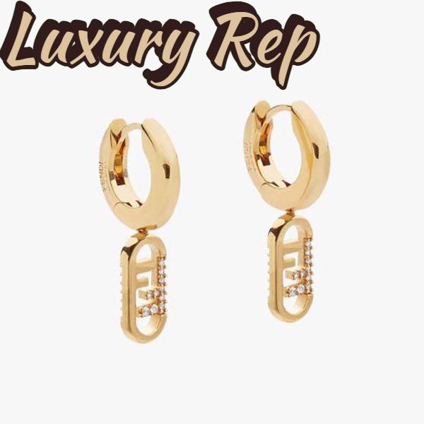Replica Fendi Women O Lock Earrings Gold-Colored Earrings