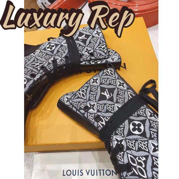 Replica Louis Vuitton LV Women Since 1854 Metropolis Flat Ranger Gray Jacquard Textile Calf Leather 9