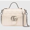 Replica Gucci Women GG Marmont Multicolor Small Shoudler Bag Green Double G 14