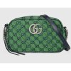 Replica Gucci Women GG Marmont Mini Top Handle Bag White Matelassé Leather Double G 13
