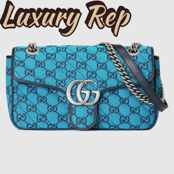 Replica Gucci Women GG Marmont Multicolor Small Shoulder Bag Double G 3
