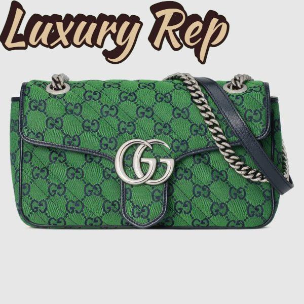 Replica Gucci Women GG Marmont Multicolor Small Shoulder Bag Double G 4