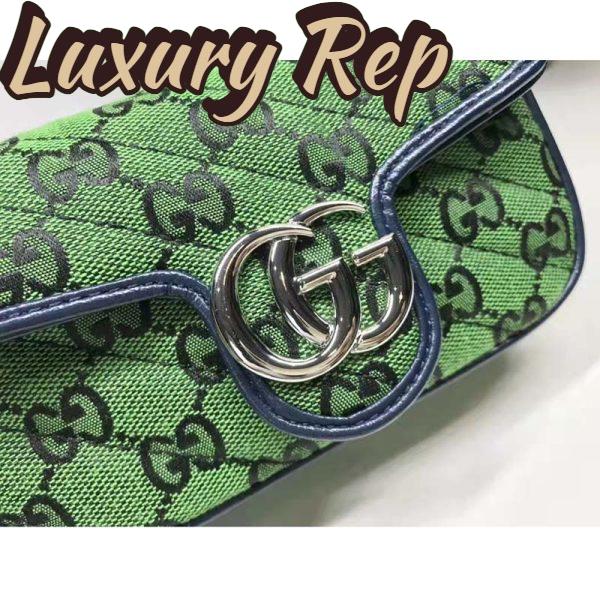 Replica Gucci Women GG Marmont Multicolor Super Mini Bag Green Double G 7