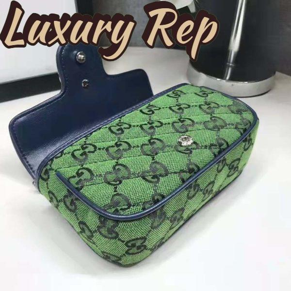Replica Gucci Women GG Marmont Multicolor Super Mini Bag Green Double G 8