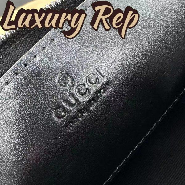 Replica Gucci Women GG Marmont Shoulder Bag Black Matelassé Chevron Leather 11