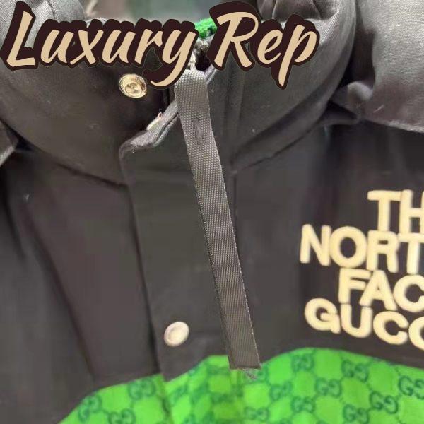 Replica Gucci Women The North Face x Gucci Padded Jacket Green Ebony GG Canvas 10