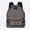 Replica Dior Unisex Diortravel Backpack Blue Dior Oblique Jacquard ‘Christian Dior’