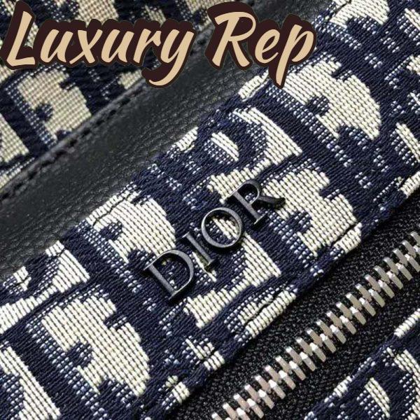 Replica Dior Unisex Diortravel Backpack Blue Dior Oblique Jacquard ‘Christian Dior’ 16