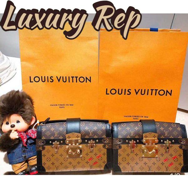 Replica Louis Vuitton LV Women Trunk Clutch Handbag in Monogram and Monogram Reverse Canvas 4