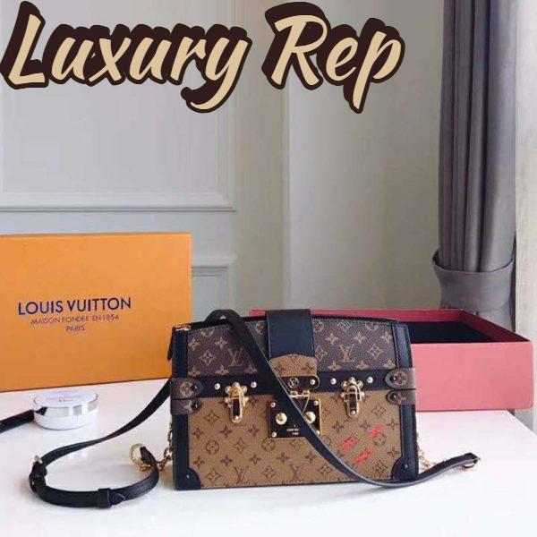 Replica Louis Vuitton LV Women Trunk Clutch Handbag in Monogram and Monogram Reverse Canvas 6