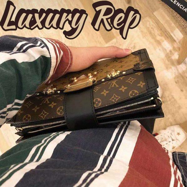 Replica Louis Vuitton LV Women Trunk Clutch Handbag in Monogram and Monogram Reverse Canvas 11