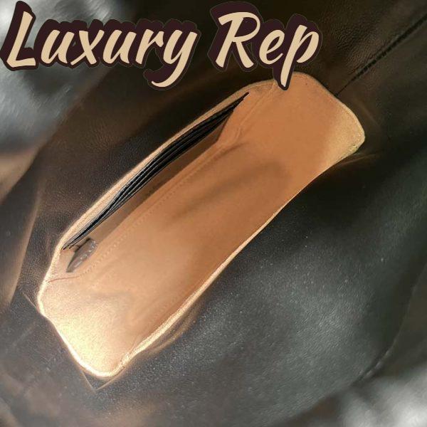 Replica Gucci Women GG Marmont Mini Bucket Bag Black Matelassé Chevron Leather Double G 11